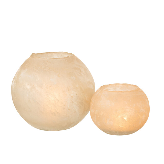 J-Line vaas soda rond glas goud large 25x25x22cm 2997240 large