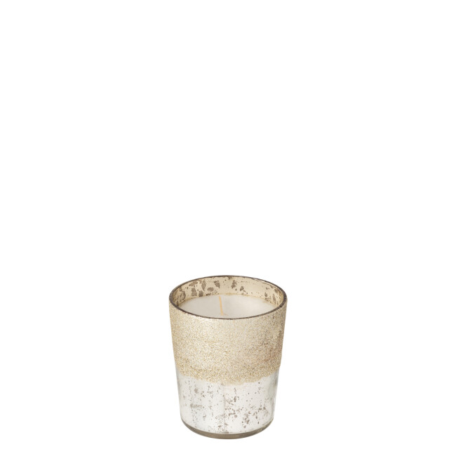 J-Line geurkaars m-chic glas zilver small 10x10x11.5cm 3014733 large
