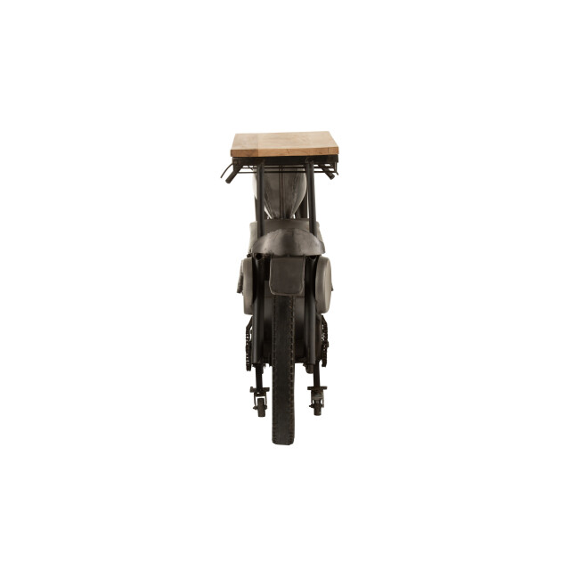 J-Line bar motorfiets 12glazen 6flessen metaal/mango hout donkergrijs/ 3000241 large