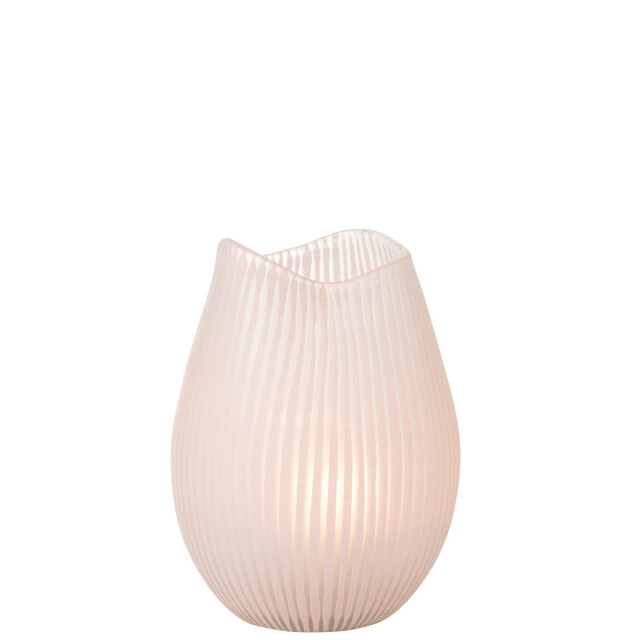 J-Line vaas streep glas licht large 19.5x19.5x31cm 2997864 large