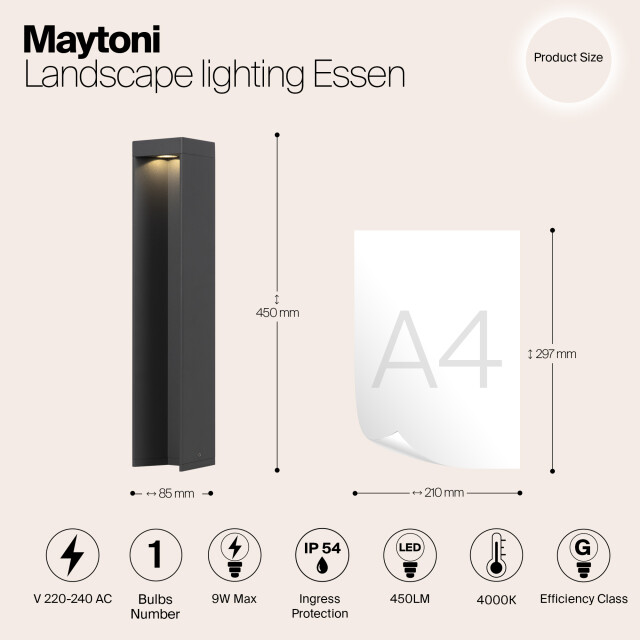 Maytoni Outdoor landschapsverlichting essen - Ø8,5 3004452 large