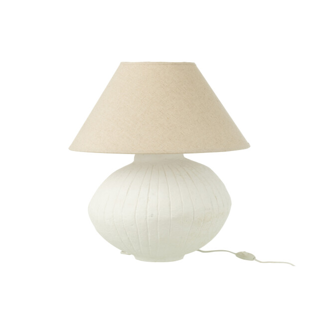 J-Line lamp pot + kap papier mache 35x45x52cm 3001967 large