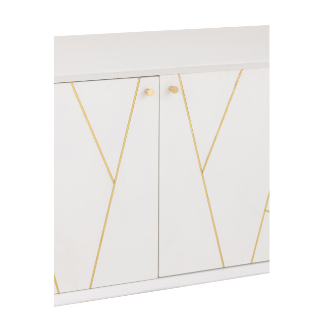 J-Line dressoir lijnen 4 lades 2 deuren hout/metaal /goud 150x45x60cm 3013809 large