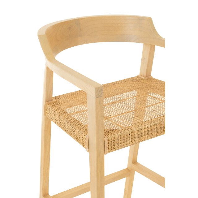 J-Line barstoel emma teakhout 55x53x100cm 3013890 large
