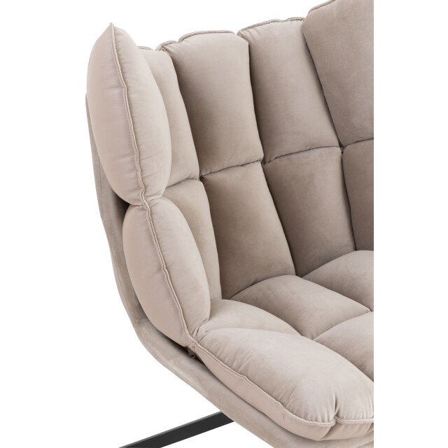 J-Line stoel relax kussen op frame textiel/metaal extra licht - 3000782 large
