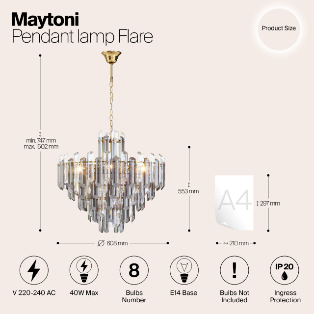 Maytoni hanglamp flare - Ø60,8 2994795 large