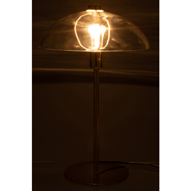 J-Line tafellamp jeff metaal/glas transparant/goud 32x32x48cm 2999461 large