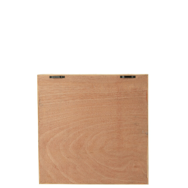 J-Line plateau vierkant patronen rotan /wit 51x51x4cm 3001308 large