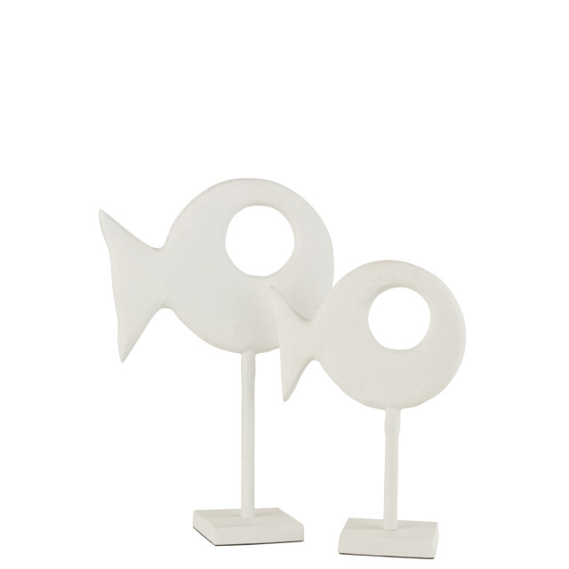 J-Line figuur vis op voet aluminium large 26x10x39cm 3007767 large