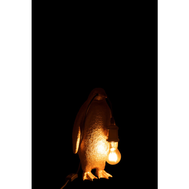 J-Line tafellamp pinguïn resine goud small 18.5x18.5x35cm 2999454 large