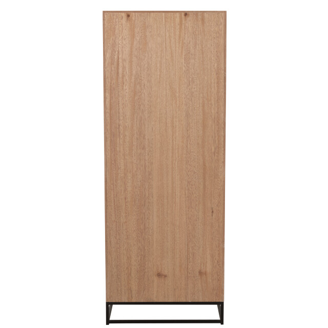J-Line kast hoog 3 lades zigzag hout/metaal naturel/ 62x38x158cm 3000766 large
