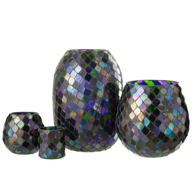 J-Line windlicht mozaiek glas extra large 18x18x25cm 3013723 large