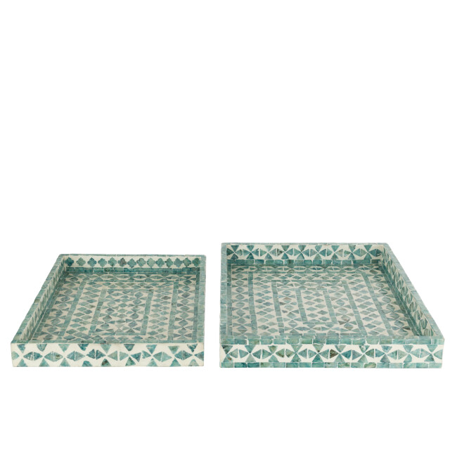 J-Line set van 2 plateau parel azur 45.5x35x5cm 3006504 large