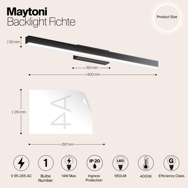 Maytoni achtergrondverlichting fichte - 3173400 large