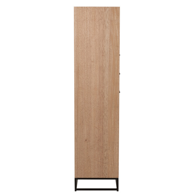 J-Line kast hoog 3 lades zigzag hout/metaal naturel/ 62x38x158cm 3000766 large