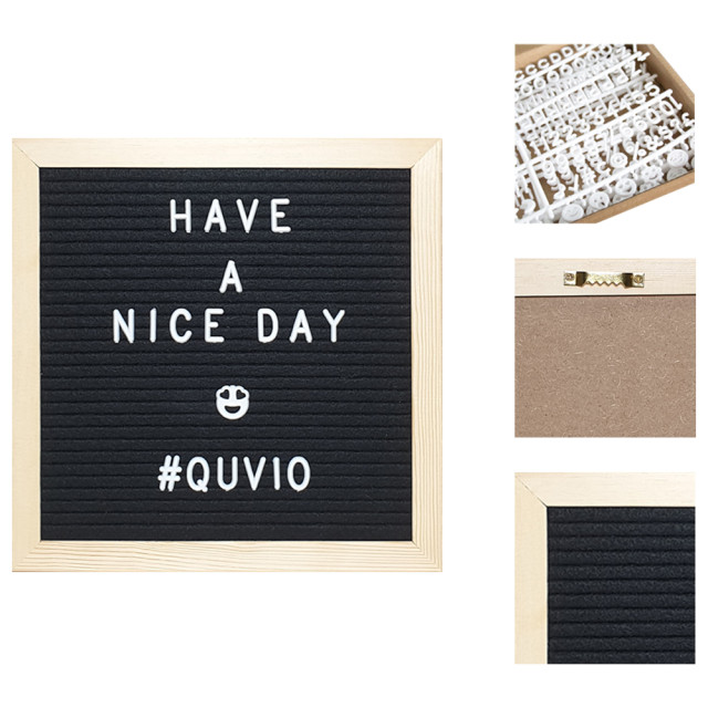 QUVIO Letterbord met houten lijst 1394843 large