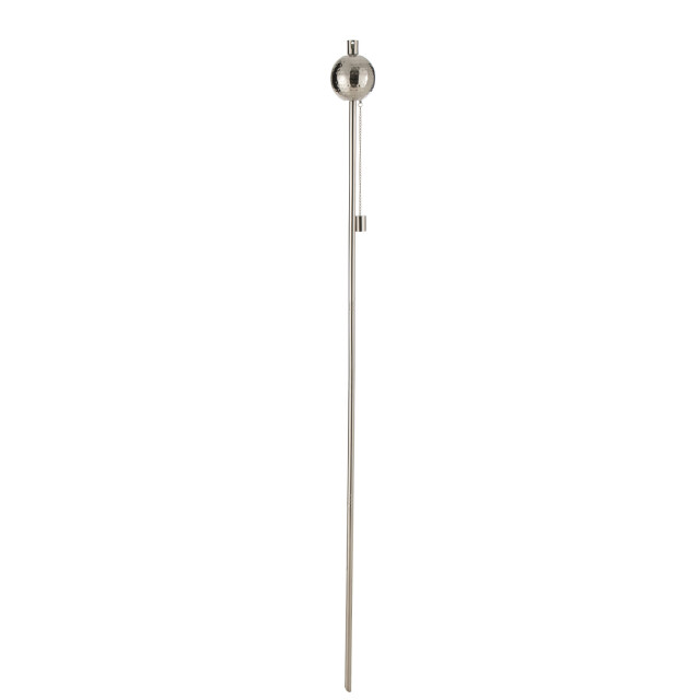 J-Line tuinfakkel bol gehamerd stainless steel zilver 9x9x155.5cm 3014802 large