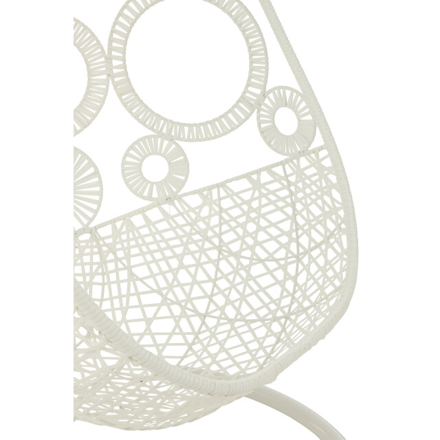 J-Line hangstoel+kussens bula metaal/riet 113x103x197cm 3004107 large