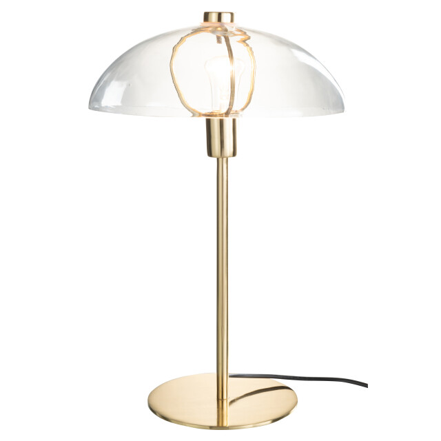 J-Line tafellamp jeff metaal/glas transparant/goud 32x32x48cm 2999461 large