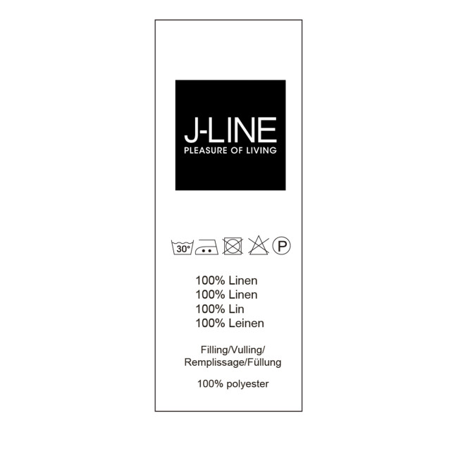J-Line kussen stonewashed linnen 45x45x2cm 3003047 large