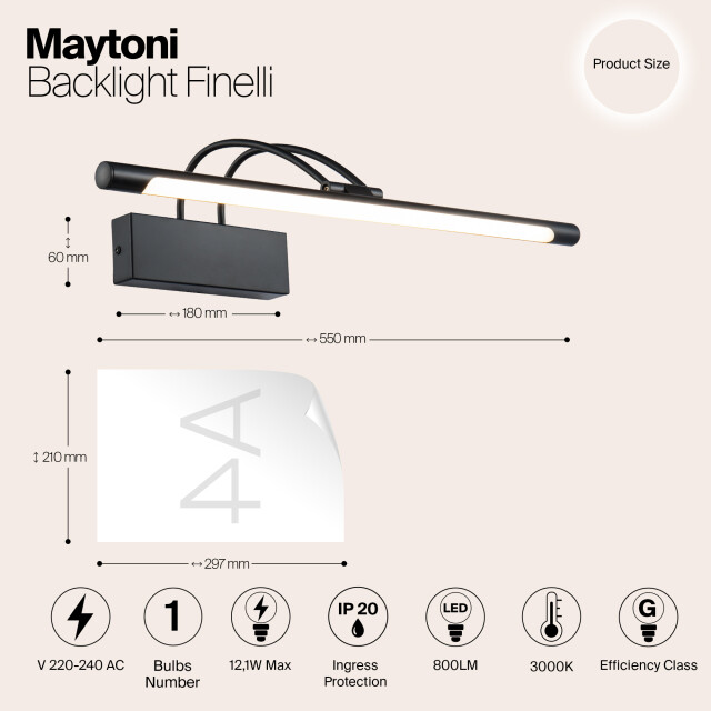 Maytoni achtergrondverlichting finelli - 3173407 large