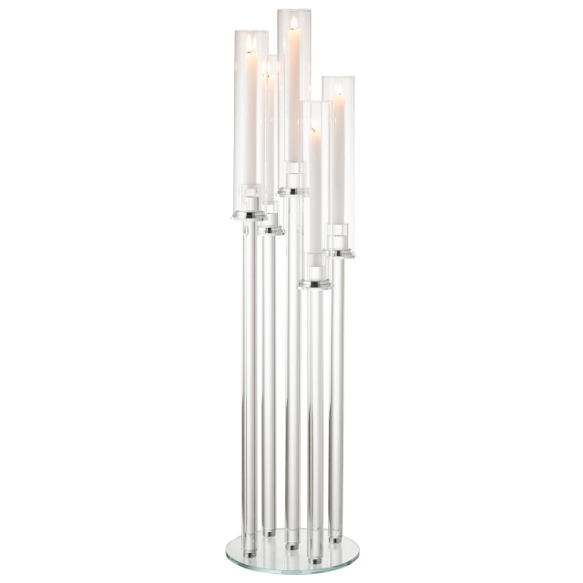 J-Line kaarshouder 5 dun glas 25x25x100cm 3065686 large