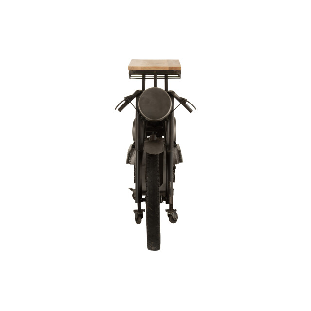 J-Line bar motorfiets 12glazen 6flessen metaal/mango hout donkergrijs/ 3000241 large