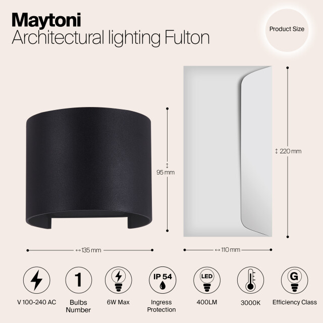 Maytoni Outdoor architecturale verlichting fulton - 3004587 large