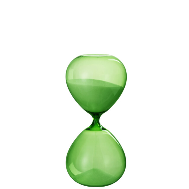 J-Line zandloper glas licht 14x14x30cm 3015512 large