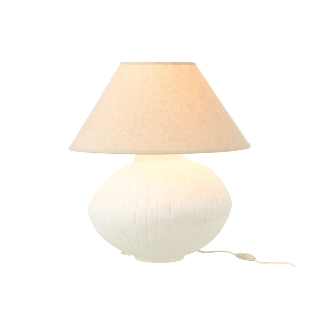 J-Line lamp pot + kap papier mache 35x45x52cm 3001967 large