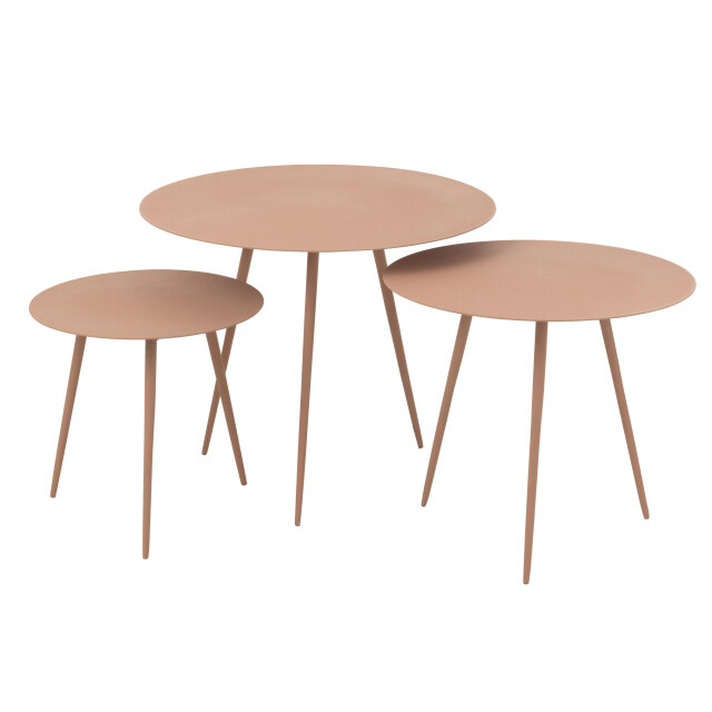 J-Line set van drie bijzettafel ijzer oud 56x56x44.5cm 3001049 large