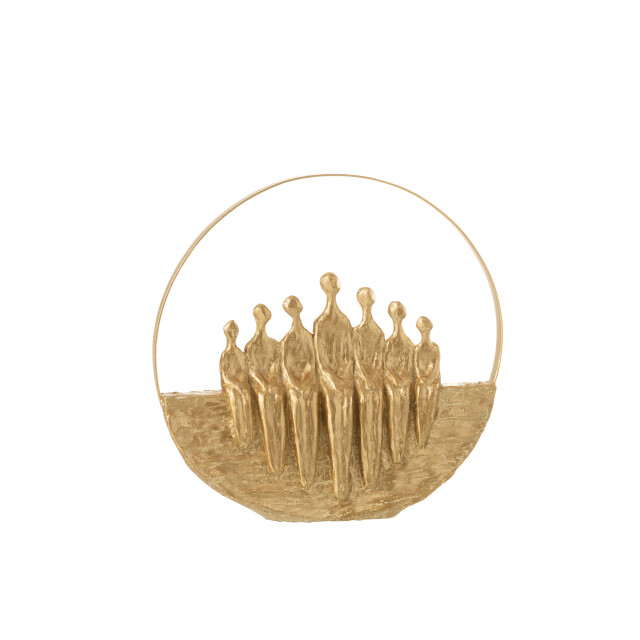 J-Line figuren 7delig cirkel poly goud 30x8x30cm 3007033 large