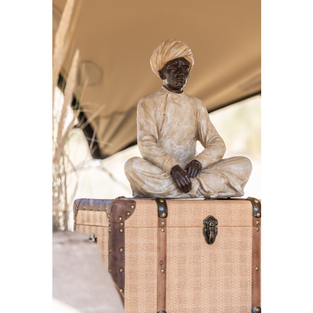 J-Line indiase figuur zittend poly beige/ medium 24x20x33cm 3005497 large