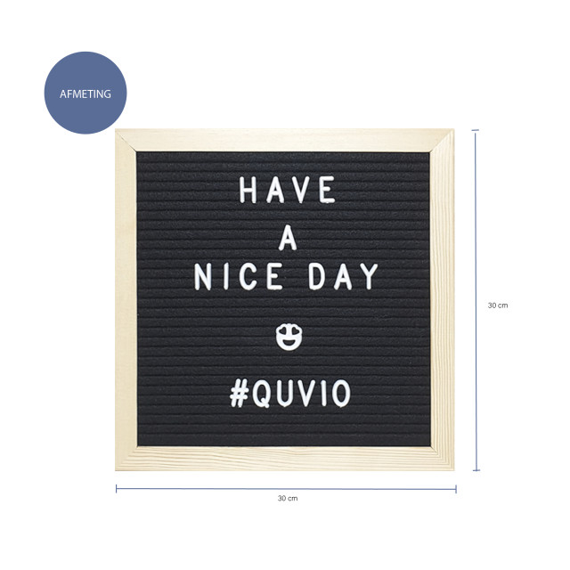 QUVIO Letterbord met houten lijst 1394843 large