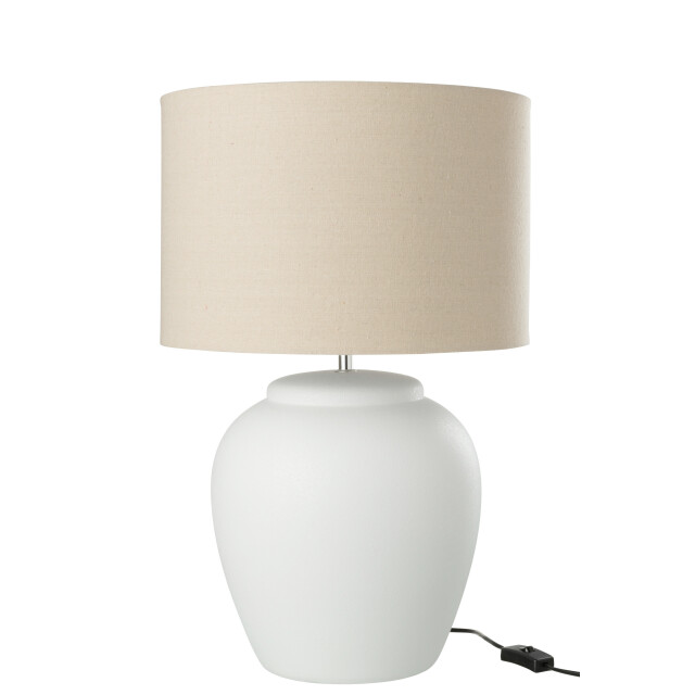 J-Line lamp meli + kap keramiek linnen large 41x41x60cm 3001209 large