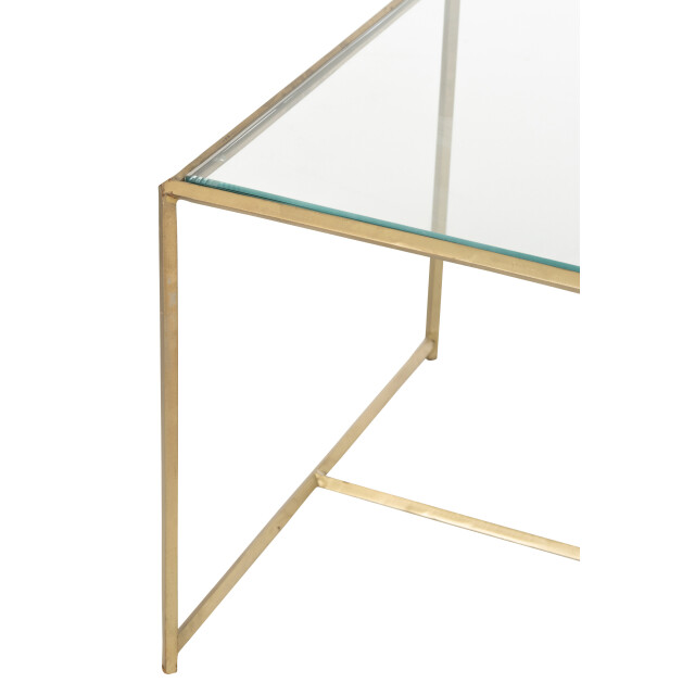 J-Line set van 2 tafels porte metaal/glas goud 76x62x35cm 3002267 large