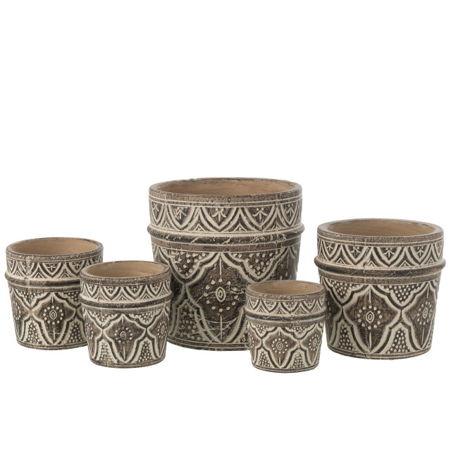 J-Line bloempot provence terracotta extra large 23x23x23.5cm 3007457 large