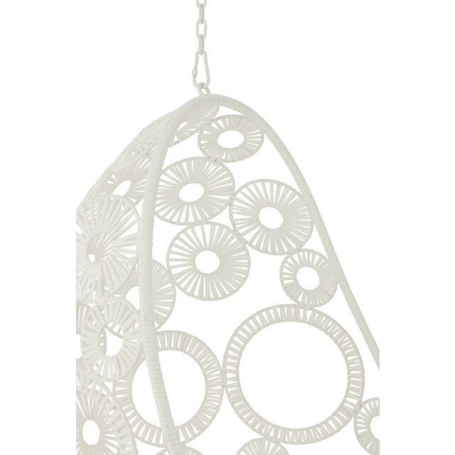 J-Line hangstoel+kussens bula metaal/riet 113x103x197cm 3004107 large