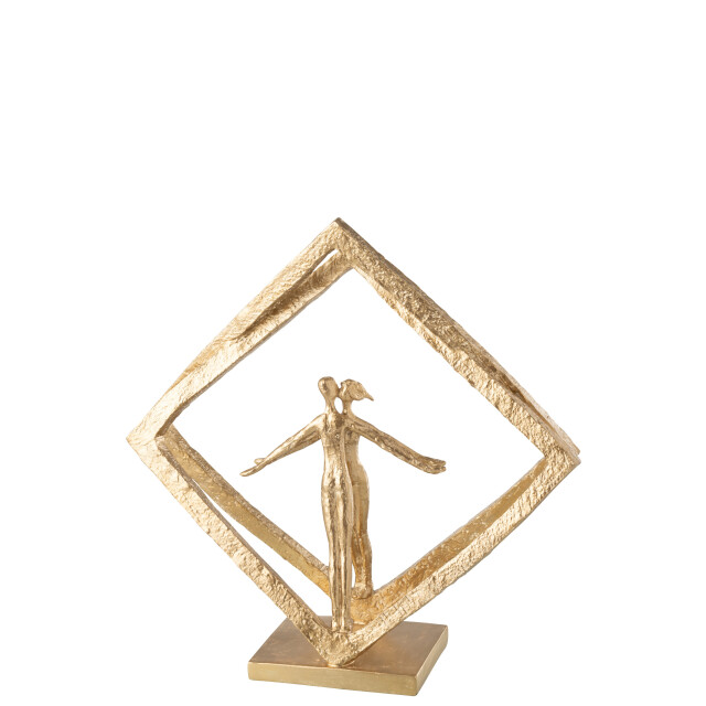 J-Line koppel in raam modern resine goud 44x13.5x44cm 3009522 large