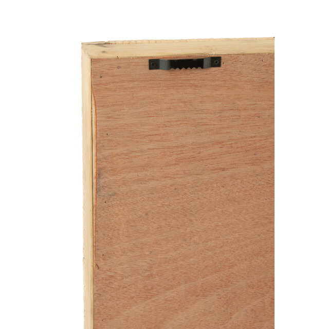 J-Line plateau vierkant patronen rotan /wit 51x51x4cm 3001308 large
