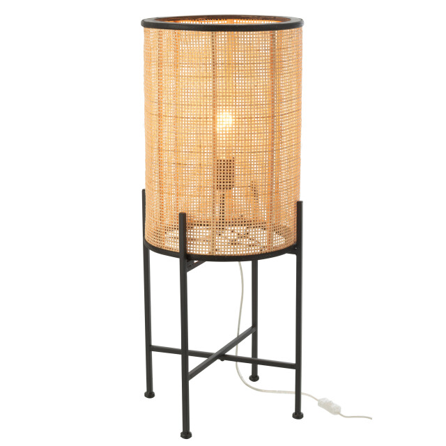 J-Line lamp standing bamboo/metal nat 30x30x77cm 3000810 large