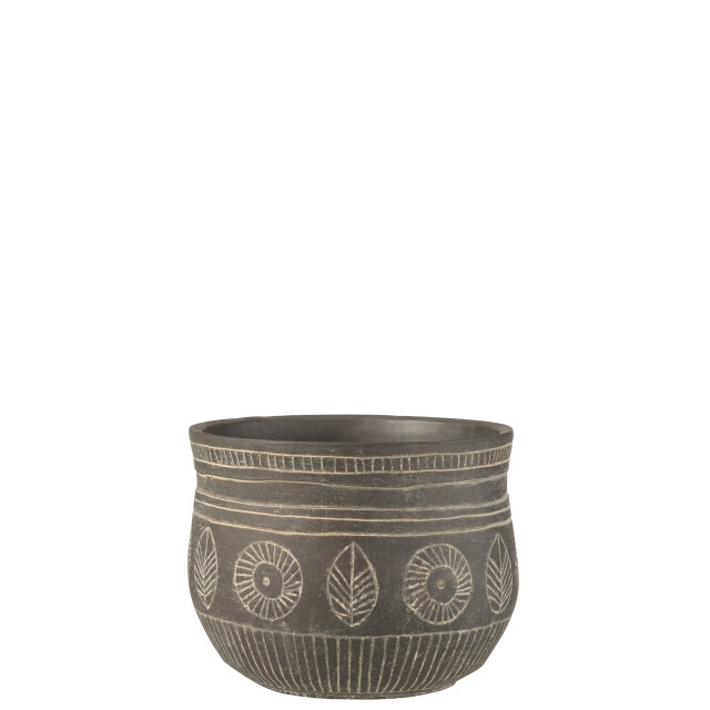 J-Line bloempot fresco cement large 23.5x23.5x19cm 3006666 large