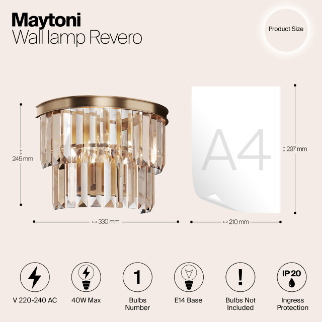 Maytoni wandlamp revero - 2994119 large