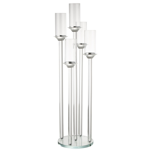J-Line kaarshouder 5 groot glas 30x30x100cm 3065685 large