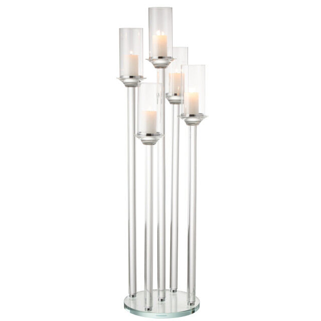 J-Line kaarshouder 5 groot glas 30x30x100cm 3065685 large