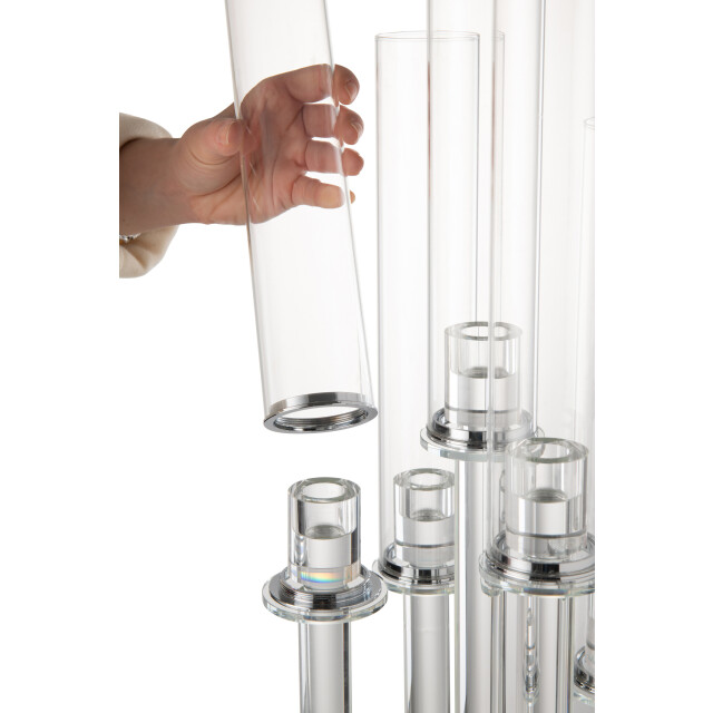 J-Line kaarshouder 5 dun glas 25x25x100cm 3065686 large