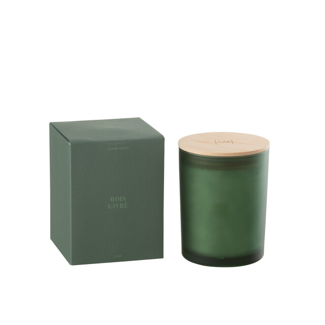 J-Line geurkaars accords essentiels bois givré-52h 10.5x10.5x14cm 3015383 large