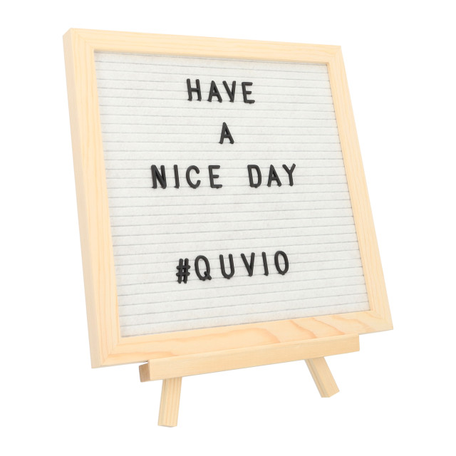 QUVIO Letterbord met houten lijst 2312589 large