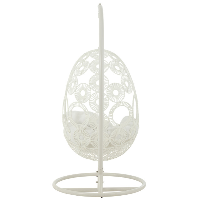 J-Line hangstoel+kussens bula metaal/riet 113x103x197cm 3004107 large
