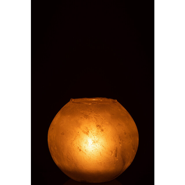 J-Line vaas soda rond glas goud large 25x25x22cm 2997240 large